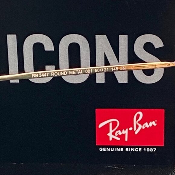 Ray Ban Round Metal Gold Frame RB3447 - Picture 8 of 12
